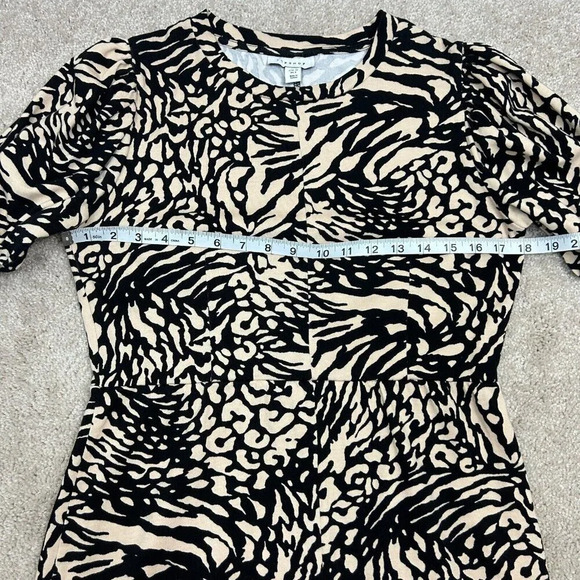 Topshop Dress Womens Size 6 Animal Print Leopard Cheetah Print Ponte Knit Ladies - Picture 6 of 10